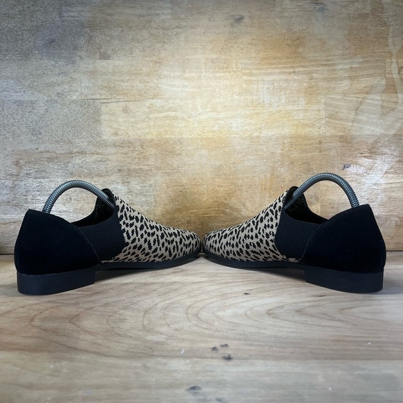 NWOT Skechers Cleo Prep Chic Leopard Knit Womens Size 9 Slip On Shoes Black Tan - Picture 5 of 8